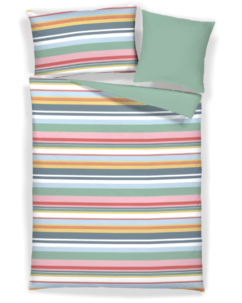 Satin Bettwäsche Colorful Wende